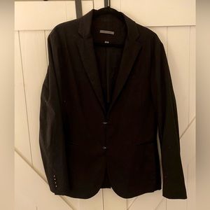 John Varvatos Men’s Brushed “Suede” Sport Coat with Hook & Eye Clasps -